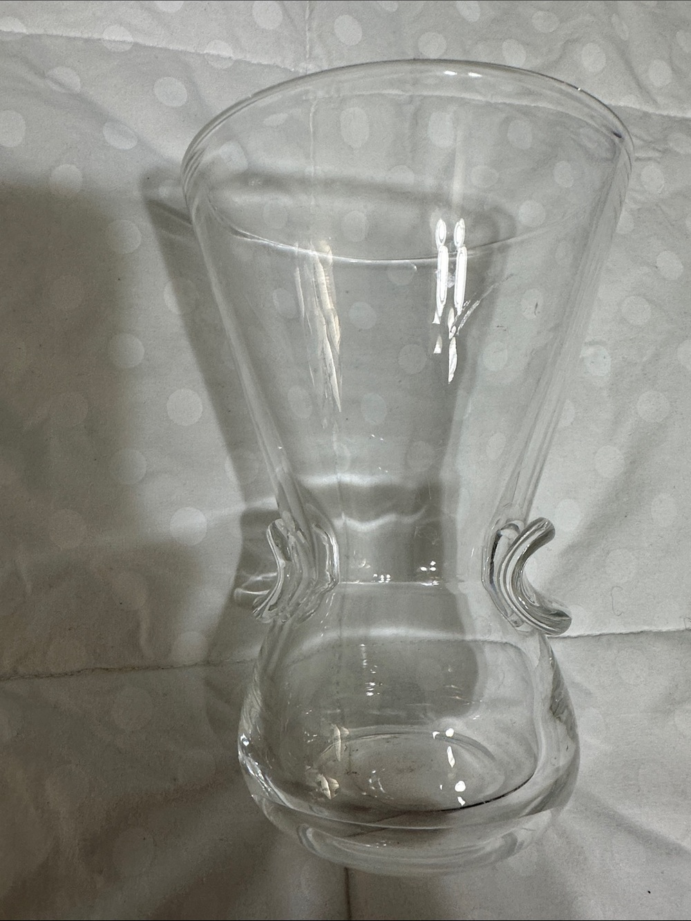 Steuben Clear Glass Sculpted Accent Vase